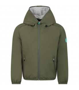 Green  jacket "Jules" for boy with logo