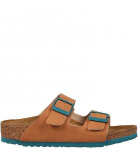 Brown sandals "Arizona Kids BS" for kids with logo