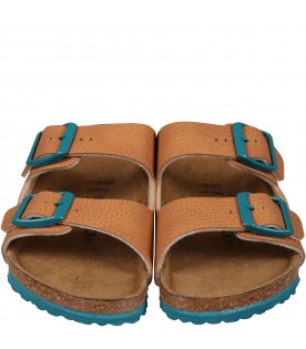 Brown sandals "Arizona Kids BS" for kids with logo