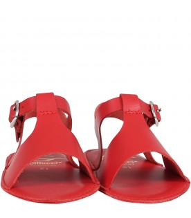 Red sandals for baby girl