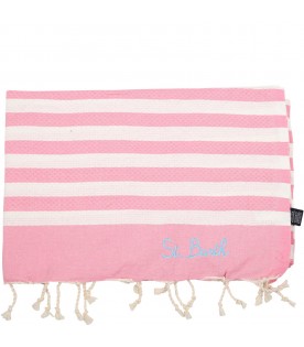 Multicolor beach towel for girl with logo