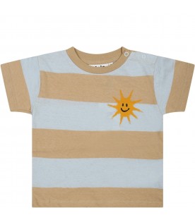 Multicolor t-shirt for baby boy with sun print