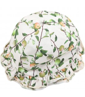 Multicolor cloche for girl with print and  logo