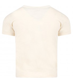 Ivory t.-shirt for boy with logo