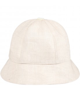 Beige hat for baby boy