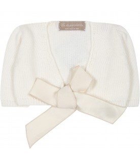 White cardigan for baby girl