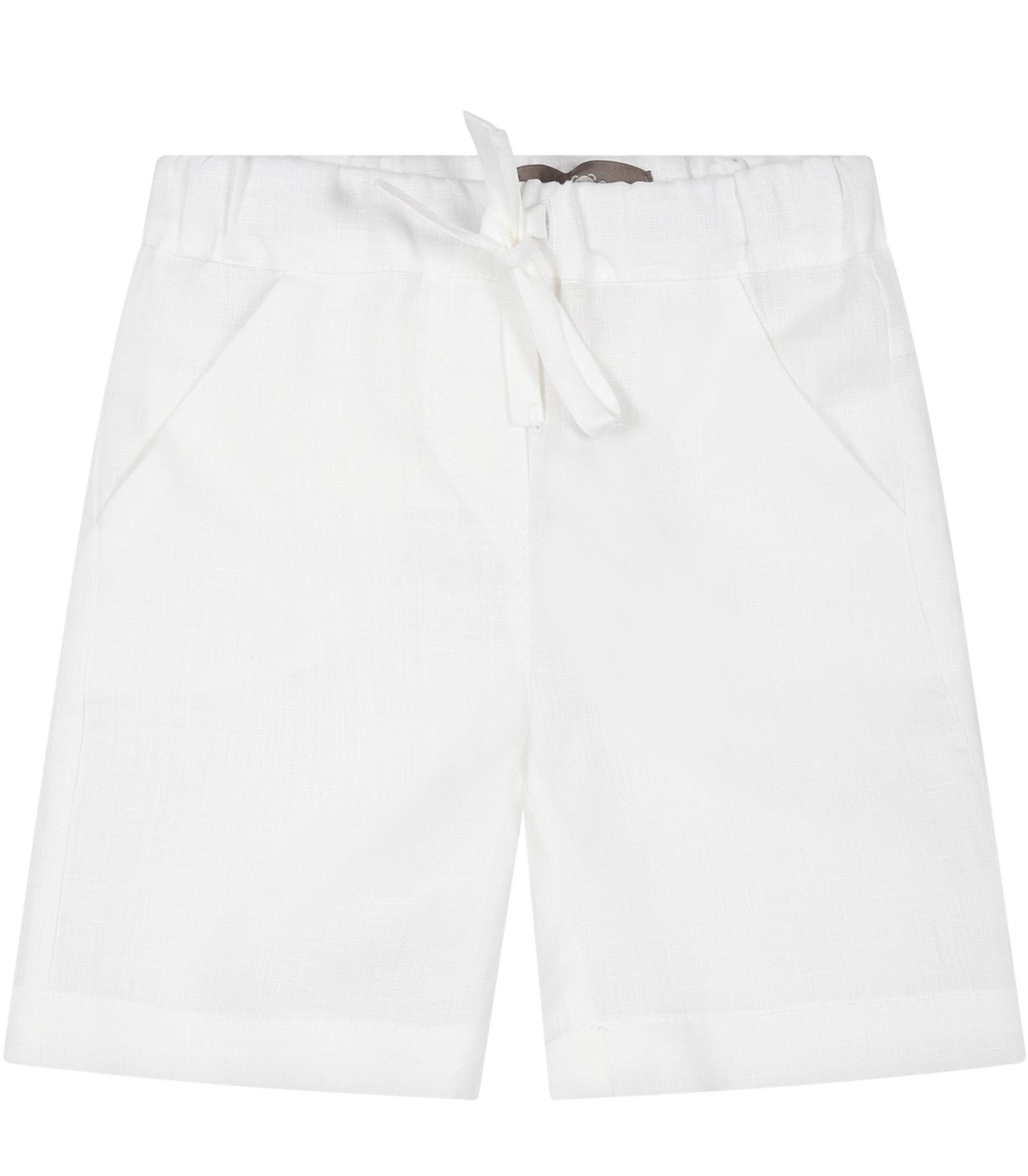 Little Bear White shorts for baby boy - CoccoleBimbi
