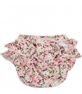 Swim briefs multicolor for baby girl with floral print