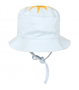 Light blue cloche for kids with sun print