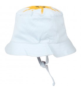 Light blue cloche for kids with sun print
