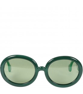 Green sunglasses for kids with logo