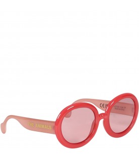 Fuchsia sunglasses for girl with logo