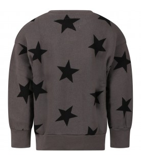 Gray sweatshirt for kids with stars