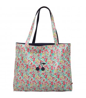 Multicolor bag for girl with cherries