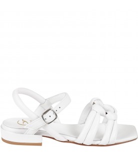 White sandals for girl