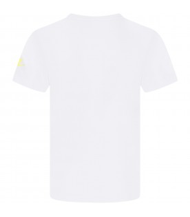 White t-shirt for boy with logo and "Just do it" writing