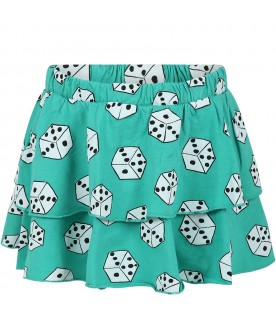 Multicolor skirt for girl with print