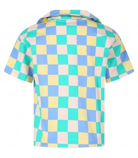 Multicolor shirt for kids with logo