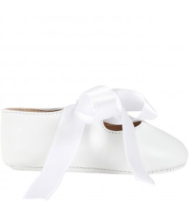 White ballerina shoes for baby girl