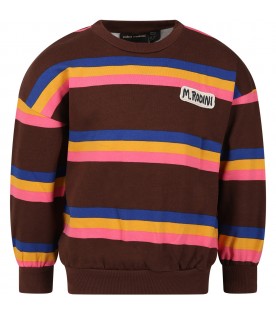 Multicolor sweatshirt for kids with logo