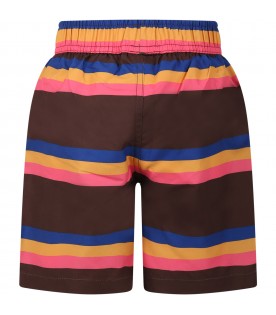 Multicolor swim-boxer for boy with patch