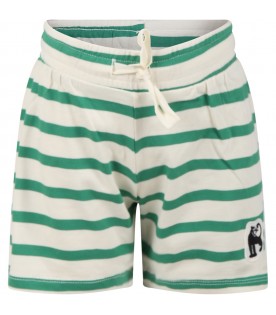 Multicolor shorts for boy with patch