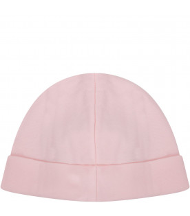 Pink hat with logo