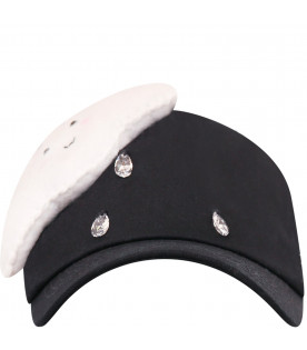 Black hat with white cloud