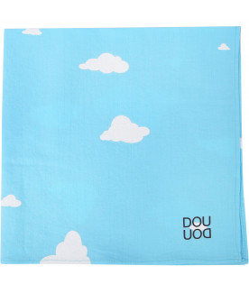 Light blue kerchief with white clouds
