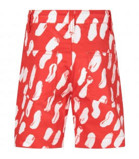 Red girl short with white spots