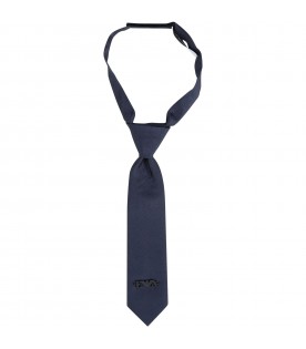 Blue tie for babyboy with logo