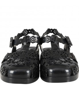 Black spider shoes for woman