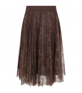 Brown skirt for girl